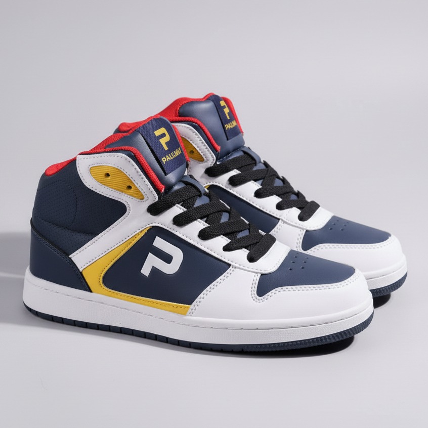 PAULMAY - Sepatu Sneakers Pria Wanita Lisbon High - Navy White