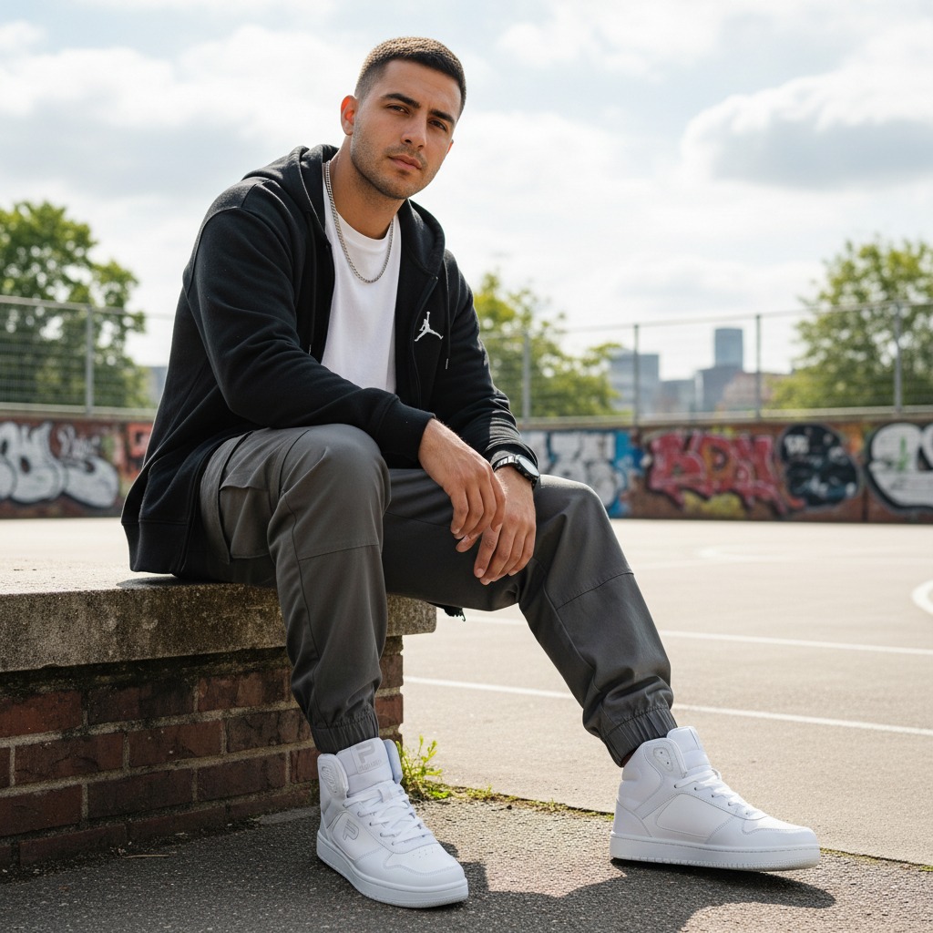 PAULMAY - Sepatu Sneakers Pria Wanita Lisbon High - White