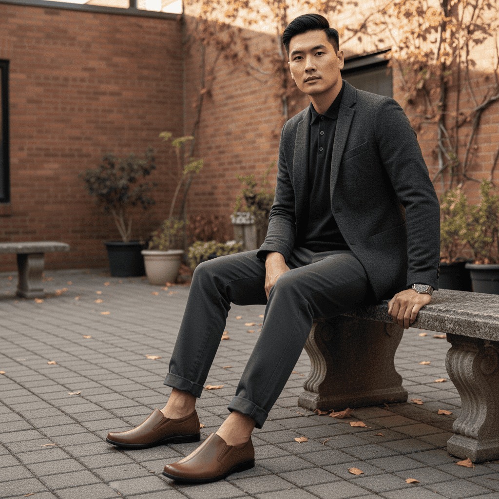 PAULMAY - Sepatu Formal Kerja Pria Milan 79 Brown