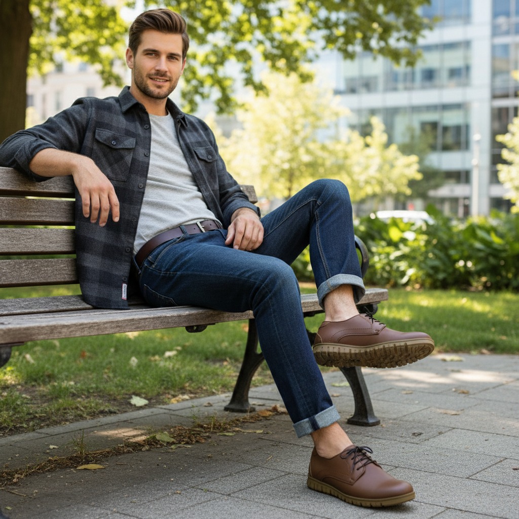 PAULMAY - Sepatu Sneakers Pria Modena 41 Brown