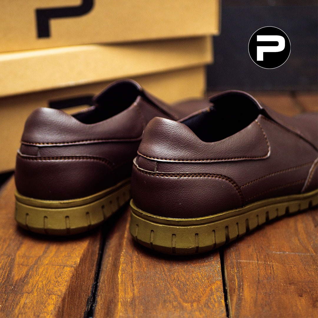 PAULMAY - Sepatu Slip on Pria Modena 42 Dark Brown