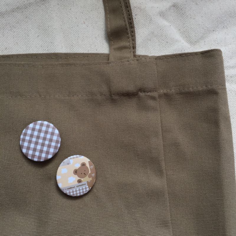 PIN BEAR BROWN BADGE BROS BROOCH - 1 SET ISI 3 PCS