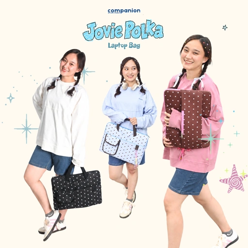 (COMPANION) Jovie Polka Laptop Bag
