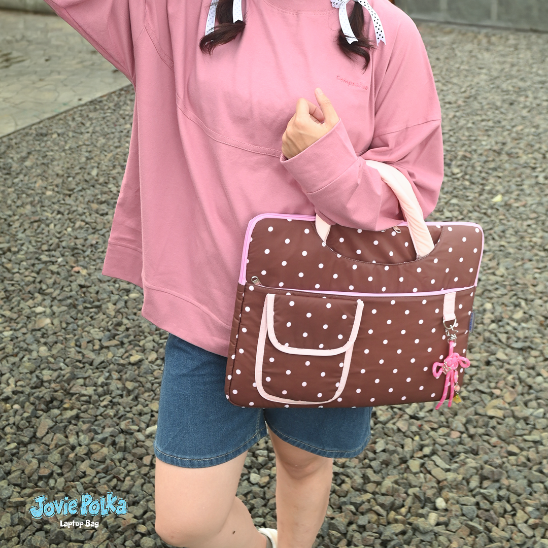 (COMPANION) Jovie Polka Laptop Bag