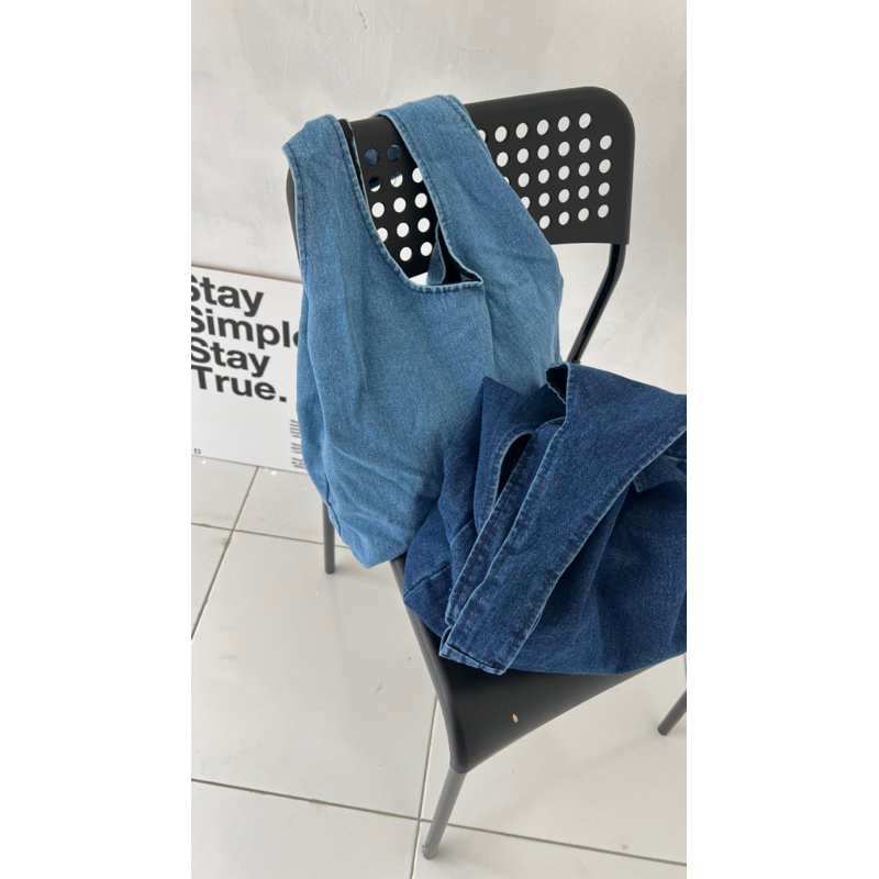 HOBO JEANS Totebag Polos Bahan Jeans
