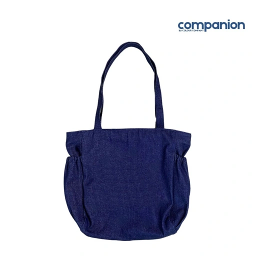 Image of (companion) Totebag Jeans polos - Tas Kuliah Kerja Wanita