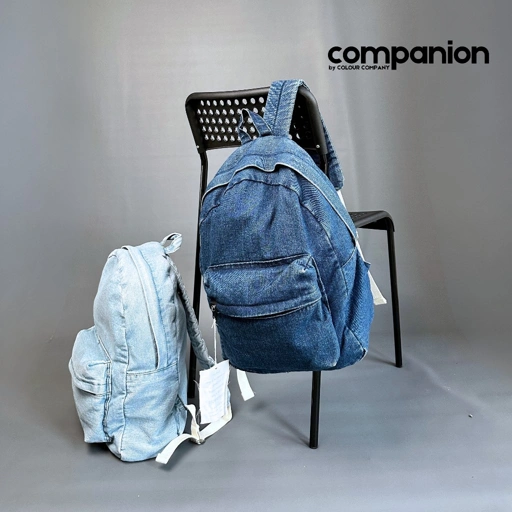 Image of COMPANION Hawkins Backpack Denim / Ransel Jeans / Tas Punggung