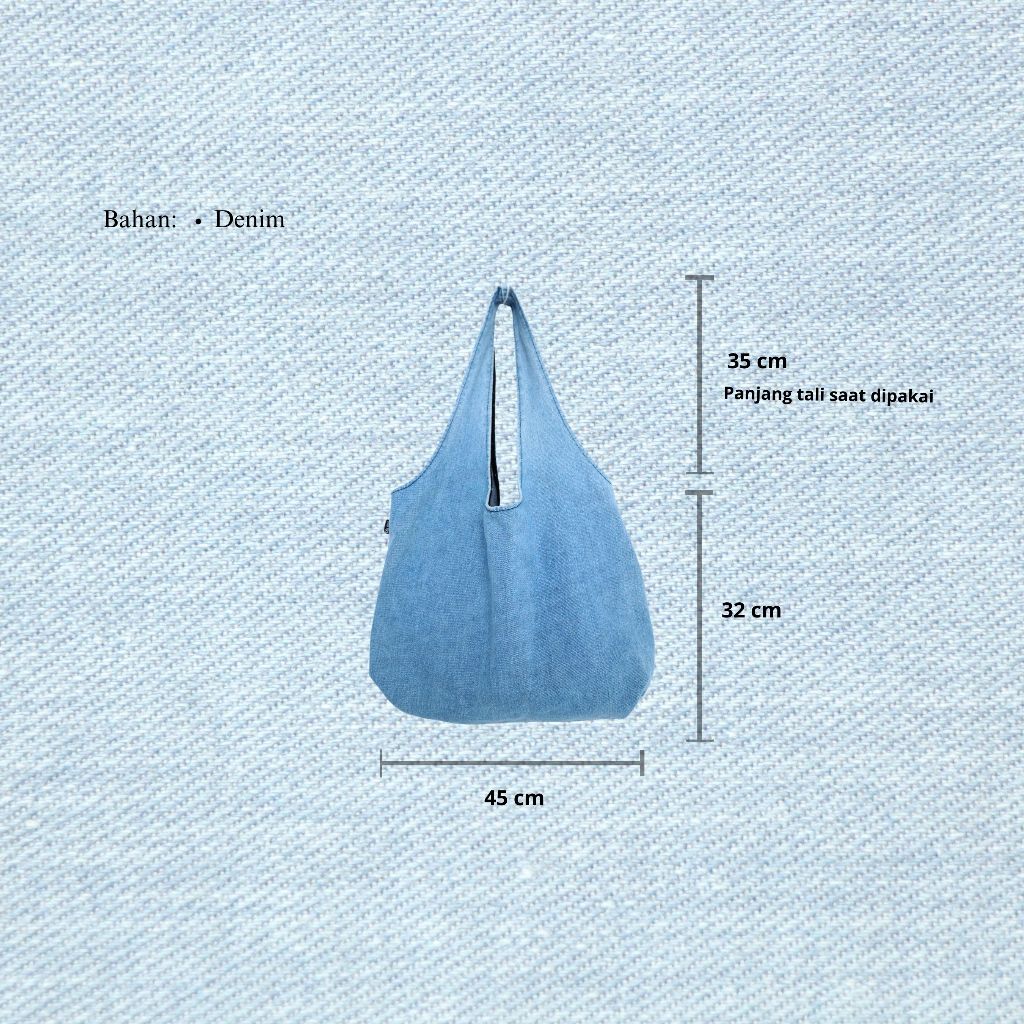 HOBO JEANS Totebag Polos Bahan Jeans