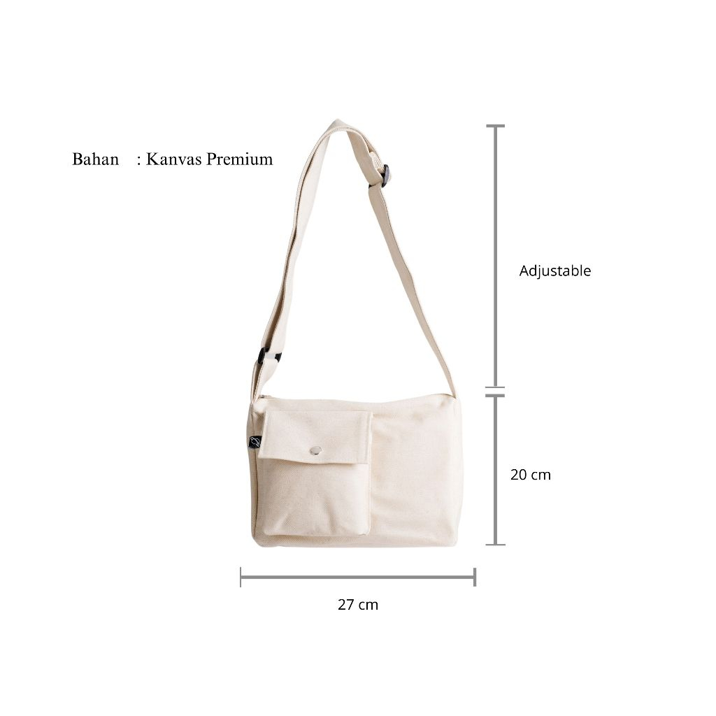 SAVIOUR SINGLE SAKU TAS SLING BAG CANVAS POCKET UNISEX PRIA & WANITA