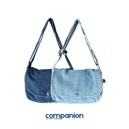 Image of DENIM SLING BAG.MESSENGER POSTMAN UNISEX