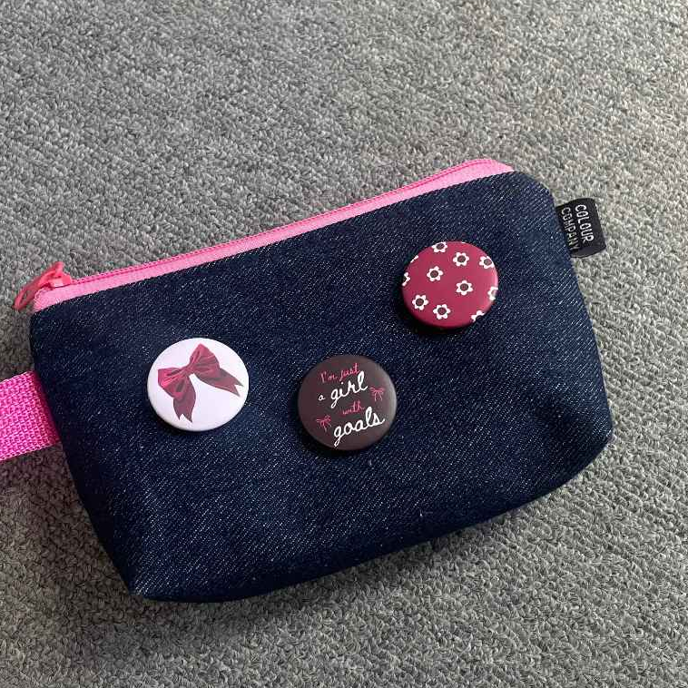 Pin Badge Burgundy Series by Colour Company - 1 set isi 3 pcs