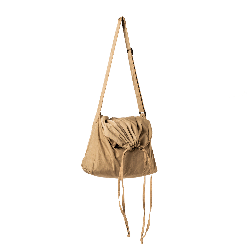 (Companion) Falten Drawsting Sling Bag Nylon Crinckle Slingbag