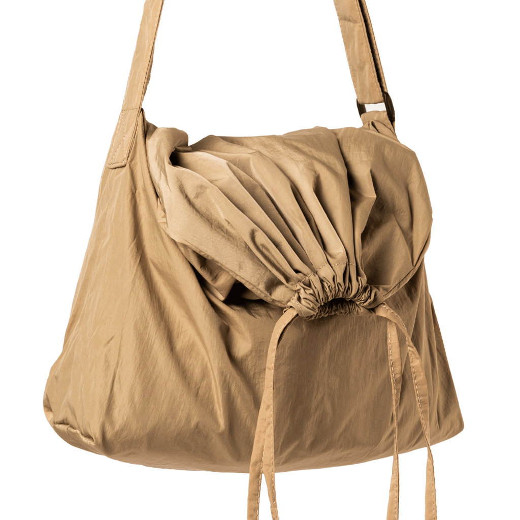 (Companion) Falten Drawsting Sling Bag Nylon Crinckle Slingbag