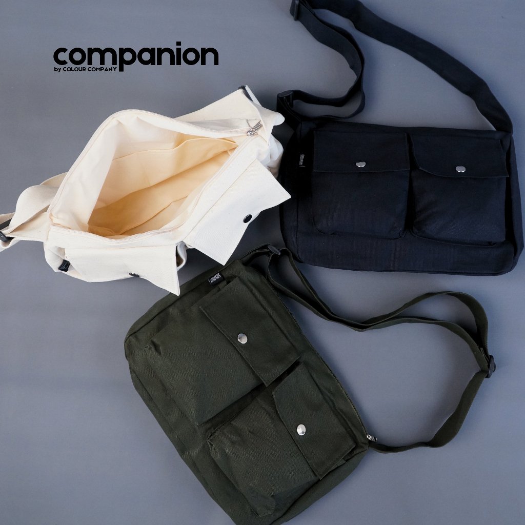 SAVIOUR DOUBLE SAKU SLINGBAG CANVAS UNISEX 2 POCKET