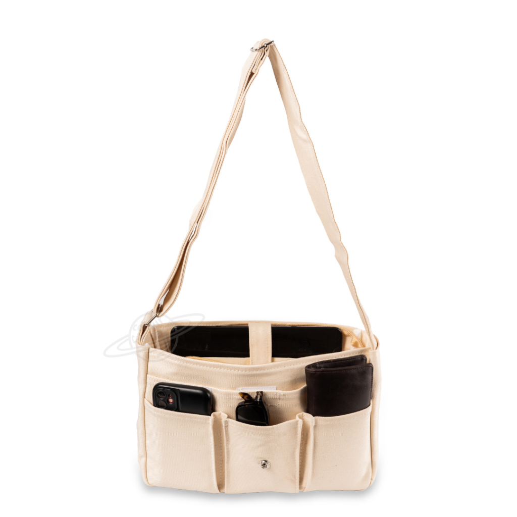 Colour Company Library Series Sling Bag Canvas Slot Laptop Compartment