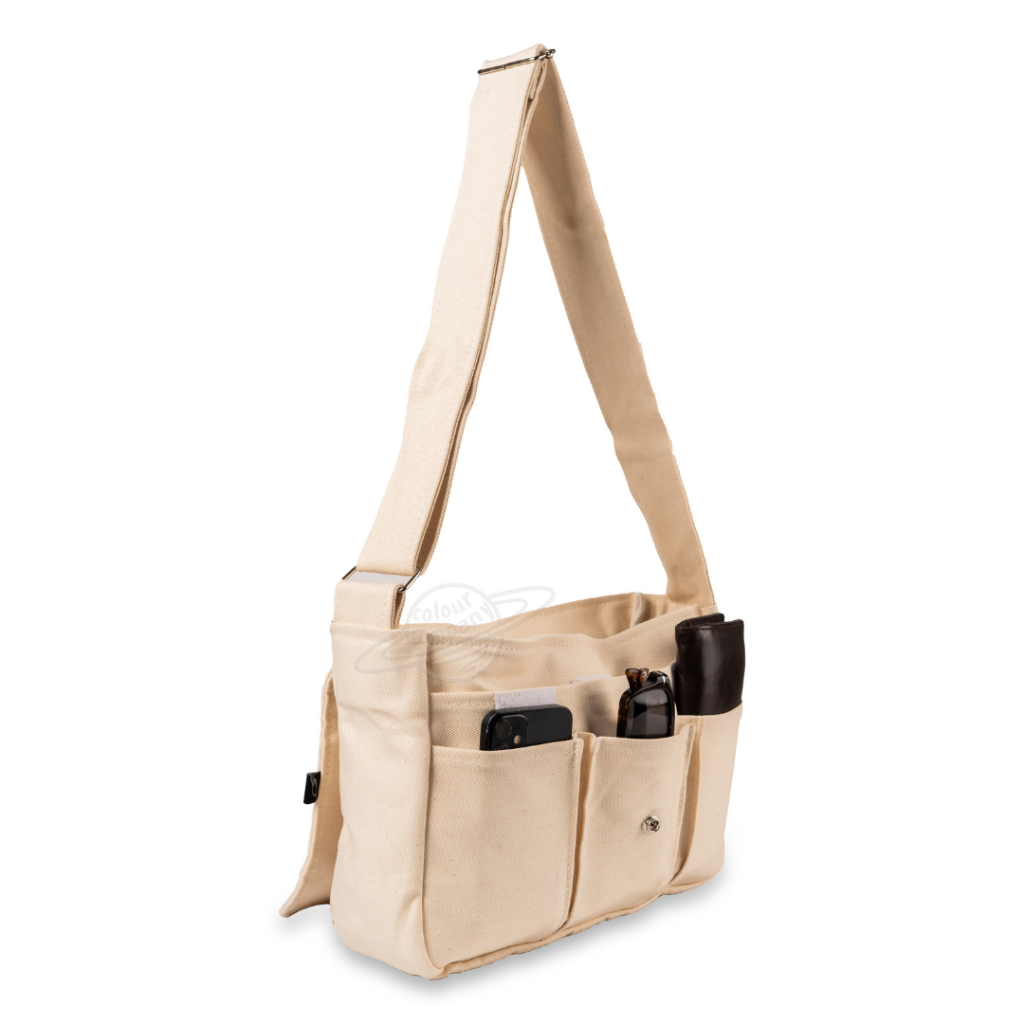 Colour Company Library Series Sling Bag Canvas Slot Laptop Compartment