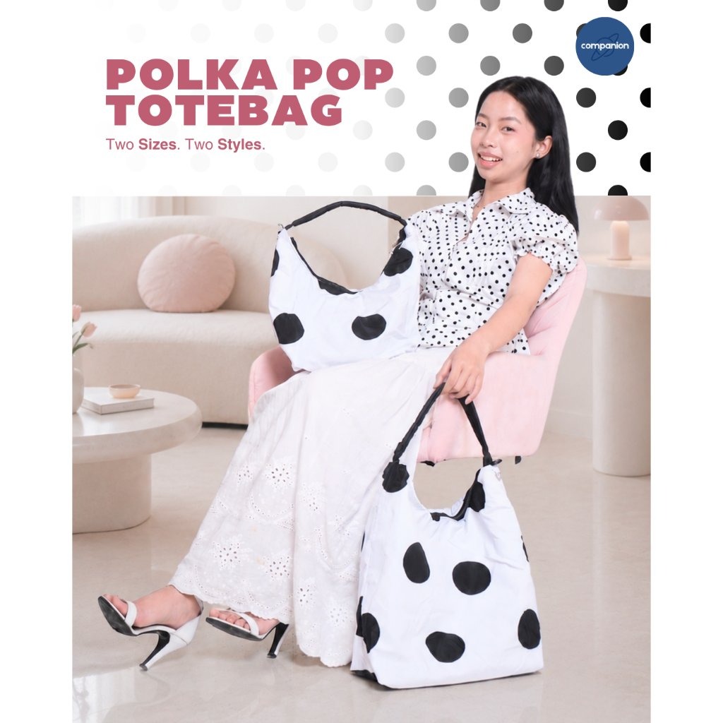 Polka Pop Totebag || Kuliah Kerja Wanita