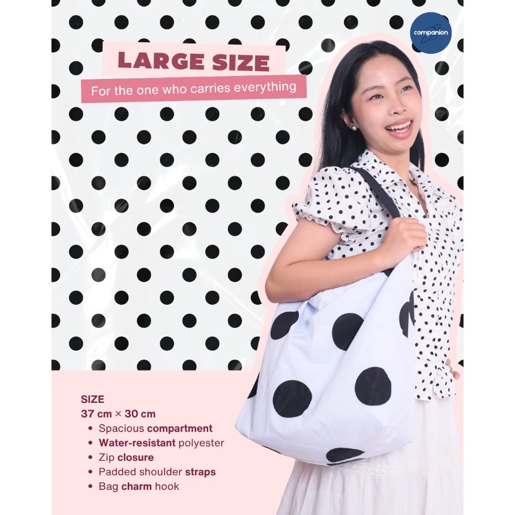 Polka Pop Totebag || Kuliah Kerja Wanita