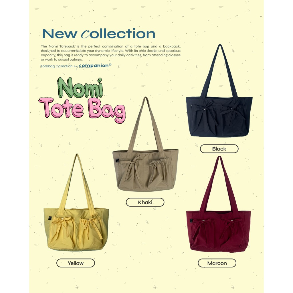 (companion) Nomi Tote bag | Tote Bag Wanita | Tas kuliah cewek