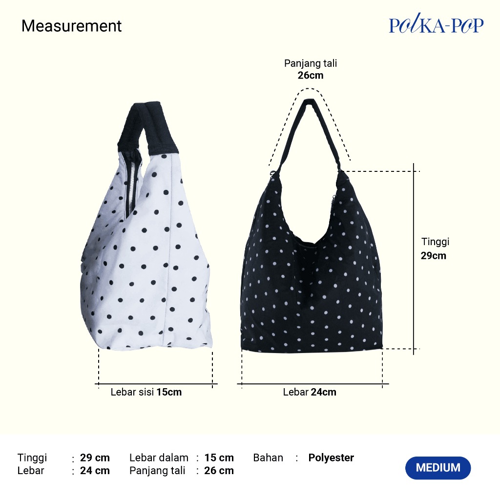 Polka Pop Totebag || Kuliah Kerja Wanita