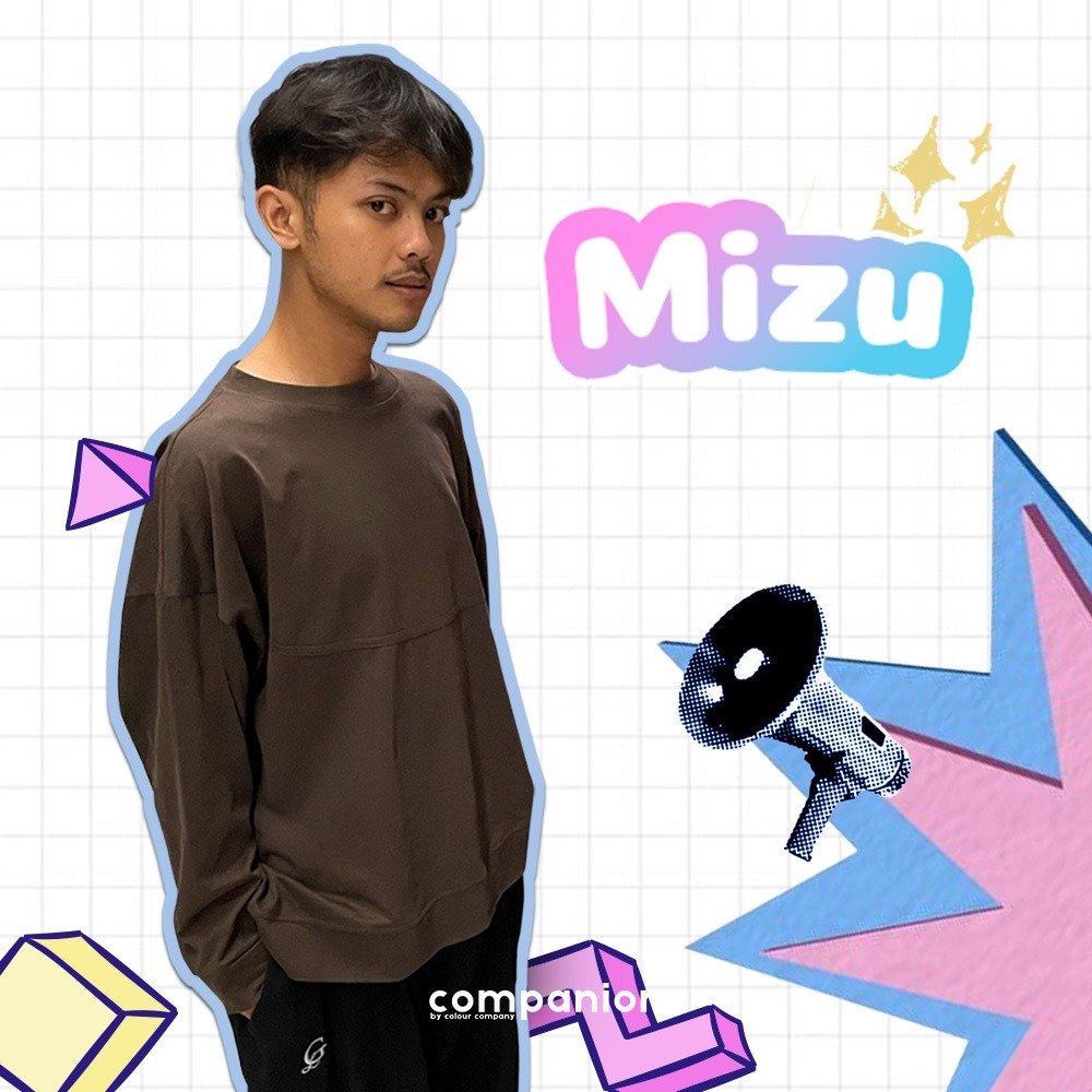 Mizu top || kaos unisex oversized cotton combed 24s