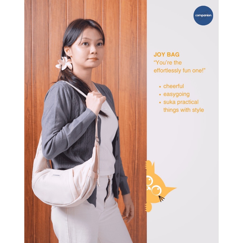 JOY TAS SLINGBAG WANITA POLYESTER TAHAN AIR BANYAK SAKU ADJUSTABLE