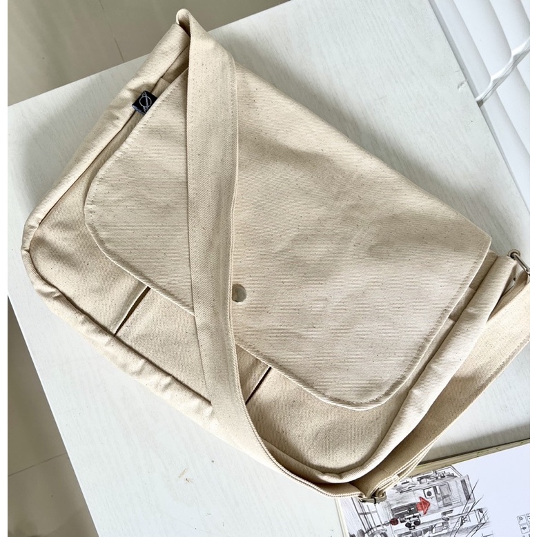 Colour Company Library Series Sling Bag Canvas Slot Laptop Compartment