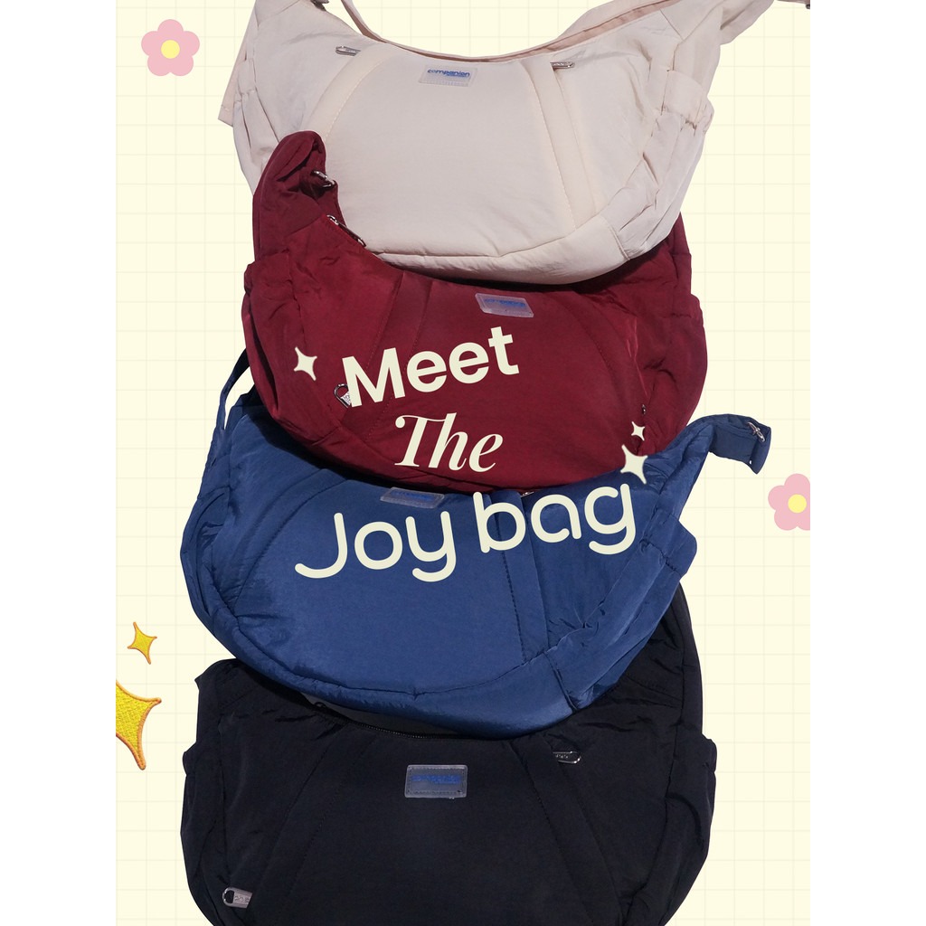 JOY TAS SLINGBAG WANITA POLYESTER TAHAN AIR BANYAK SAKU ADJUSTABLE