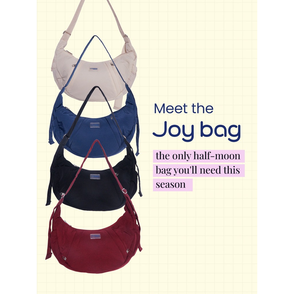 JOY TAS SLINGBAG WANITA POLYESTER TAHAN AIR BANYAK SAKU ADJUSTABLE