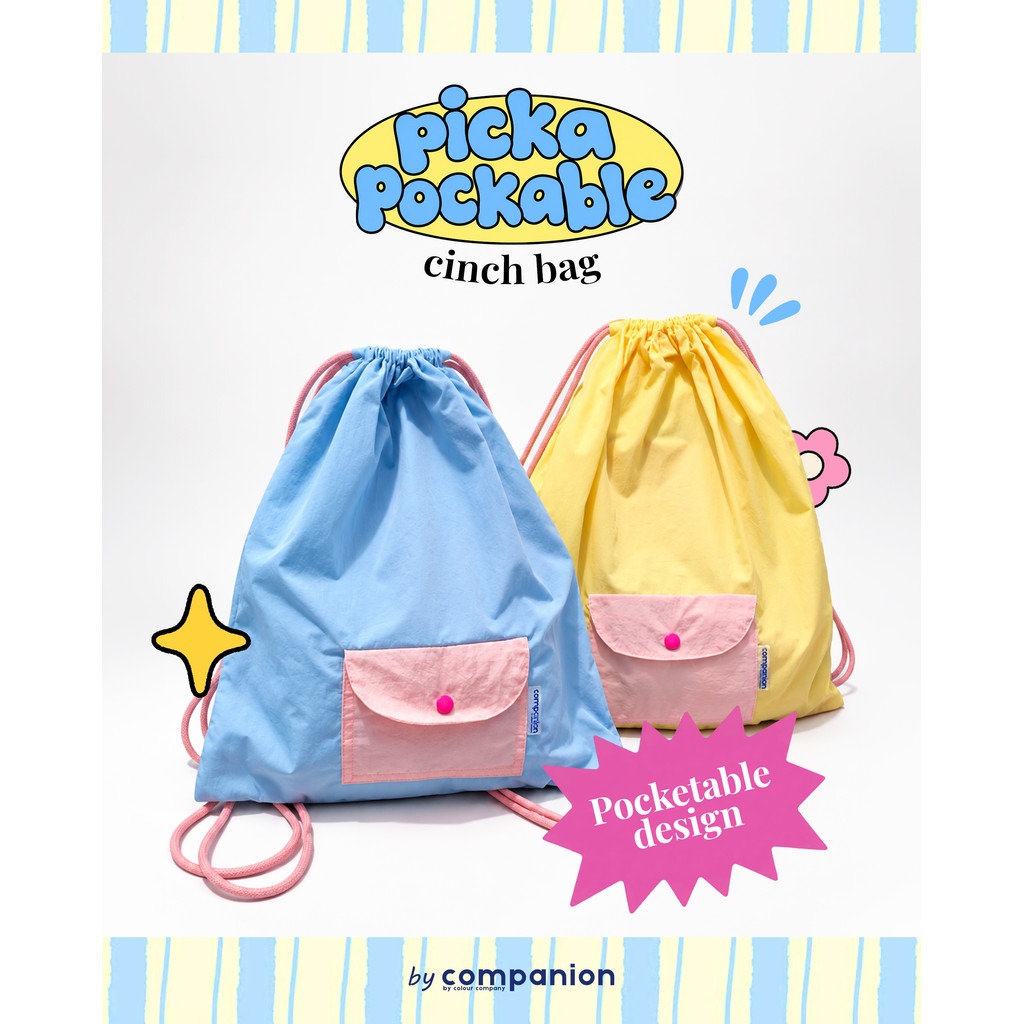 (COMPANION) Picka Pockable Cinch Bag