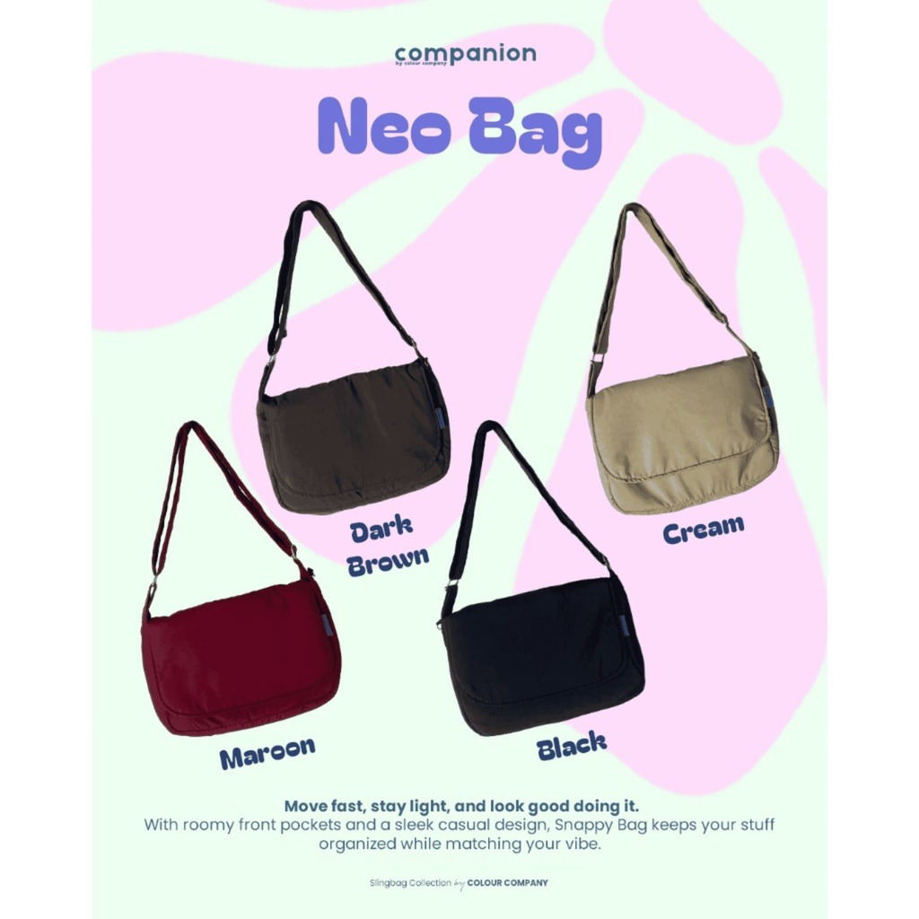 NEO BAG SLING BAG UNISEX TAS SELEMPANG PRIA WANITA POLYESTER | COLOUR COMPANY