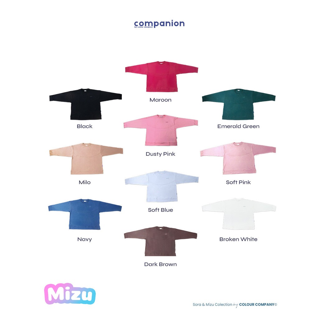 Mizu top || kaos unisex oversized cotton combed 24s