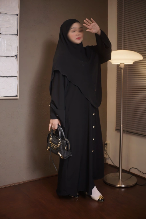 Image of Noir Luxe Abaya