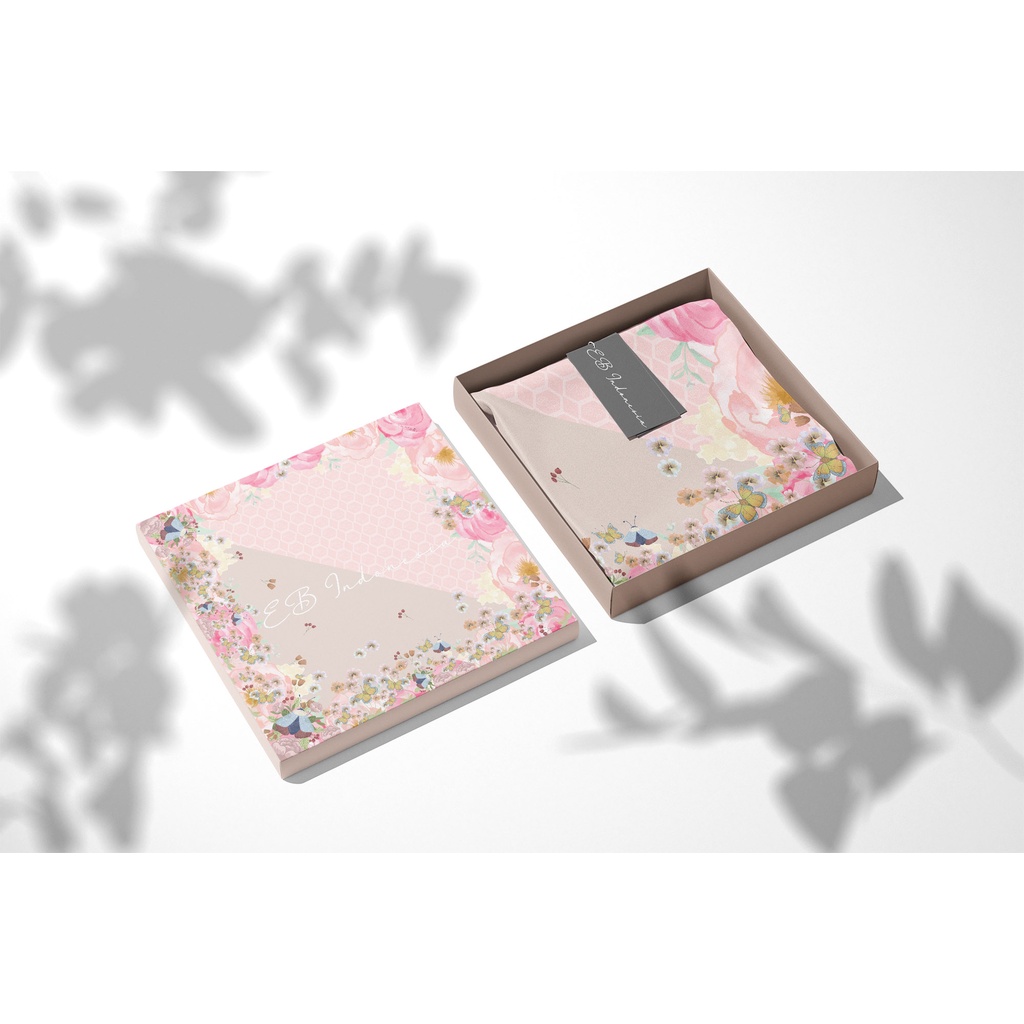 The Aurora Butterfly Scarf - Soft Pink & Soft Brown