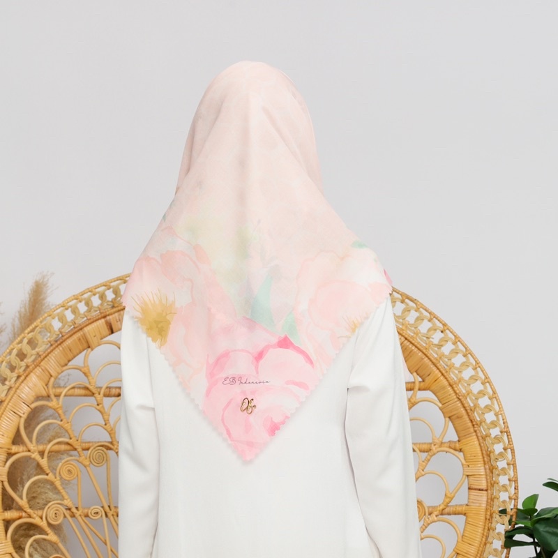 The Aurora Butterfly Scarf - Soft Pink & Soft Brown