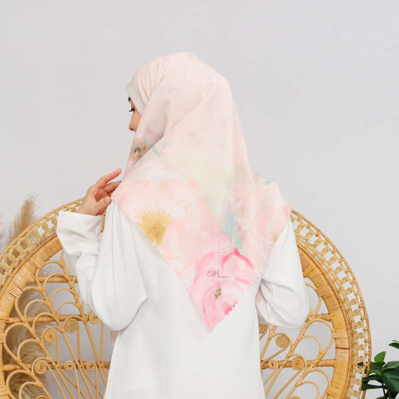 The Aurora Butterfly Scarf - Soft Pink & Soft Brown