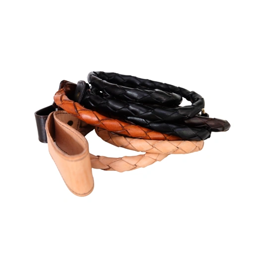 Image of Genuine Leather Braided Dog Leash