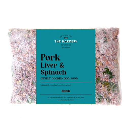 Image of Cooked Dog Food - Pork, Liver & Spinach