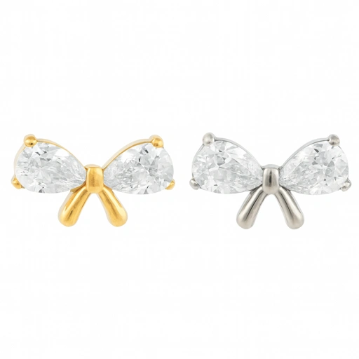 Image of Crystal Bow - Titanium Flatback
