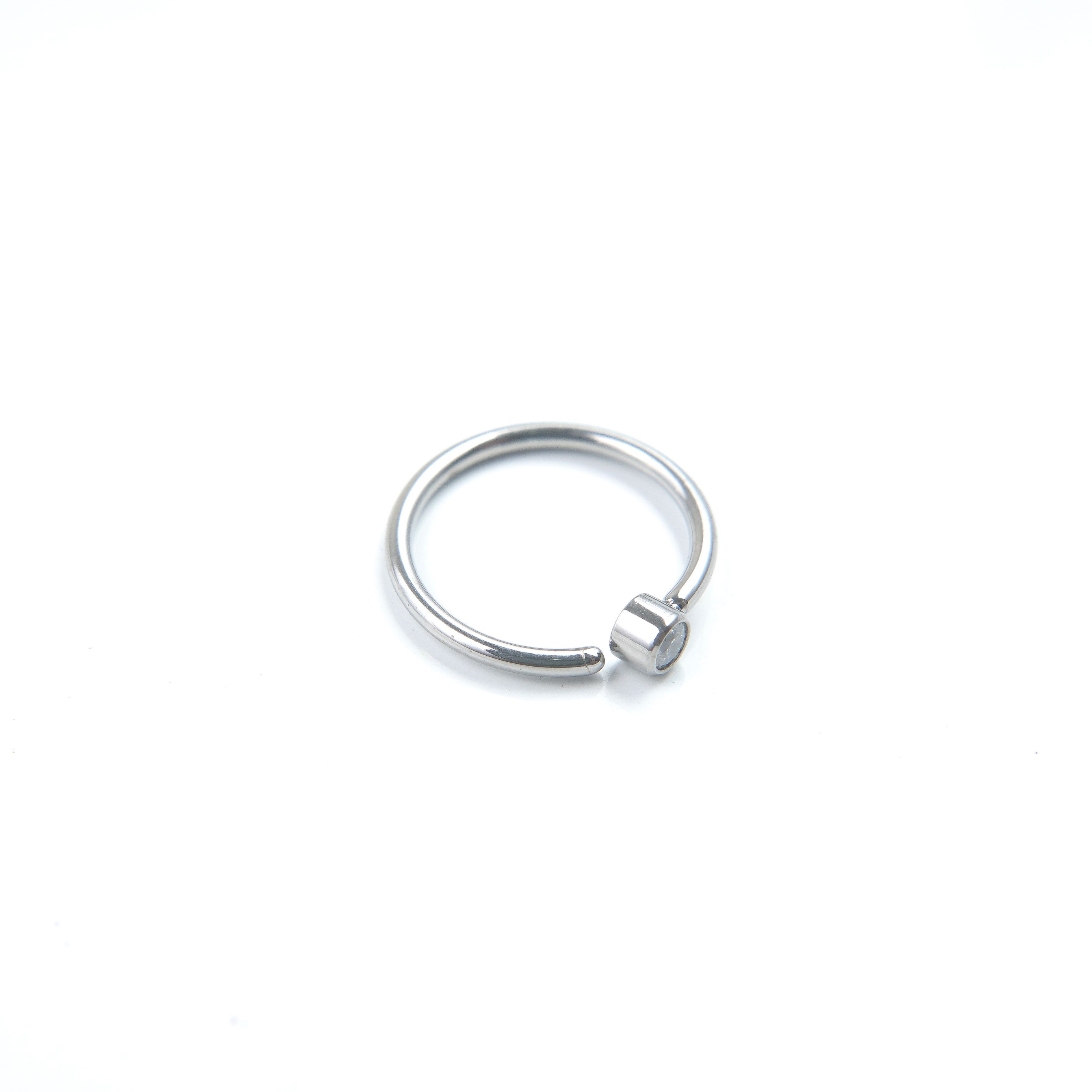 2mm Gem Fix Nostril Hoop Lip Ear Cartilage
