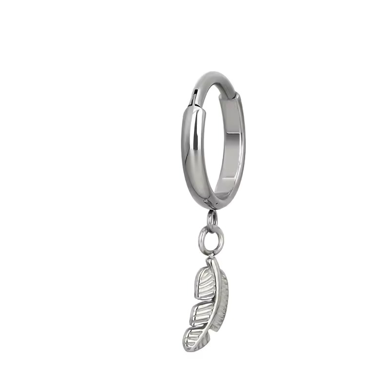 Feather Hoop - Titanium Clicker