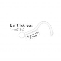 Clear Piercing Retainers - Nostril Screw