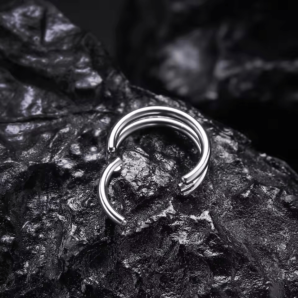 Hollow Double Rings - Clicker