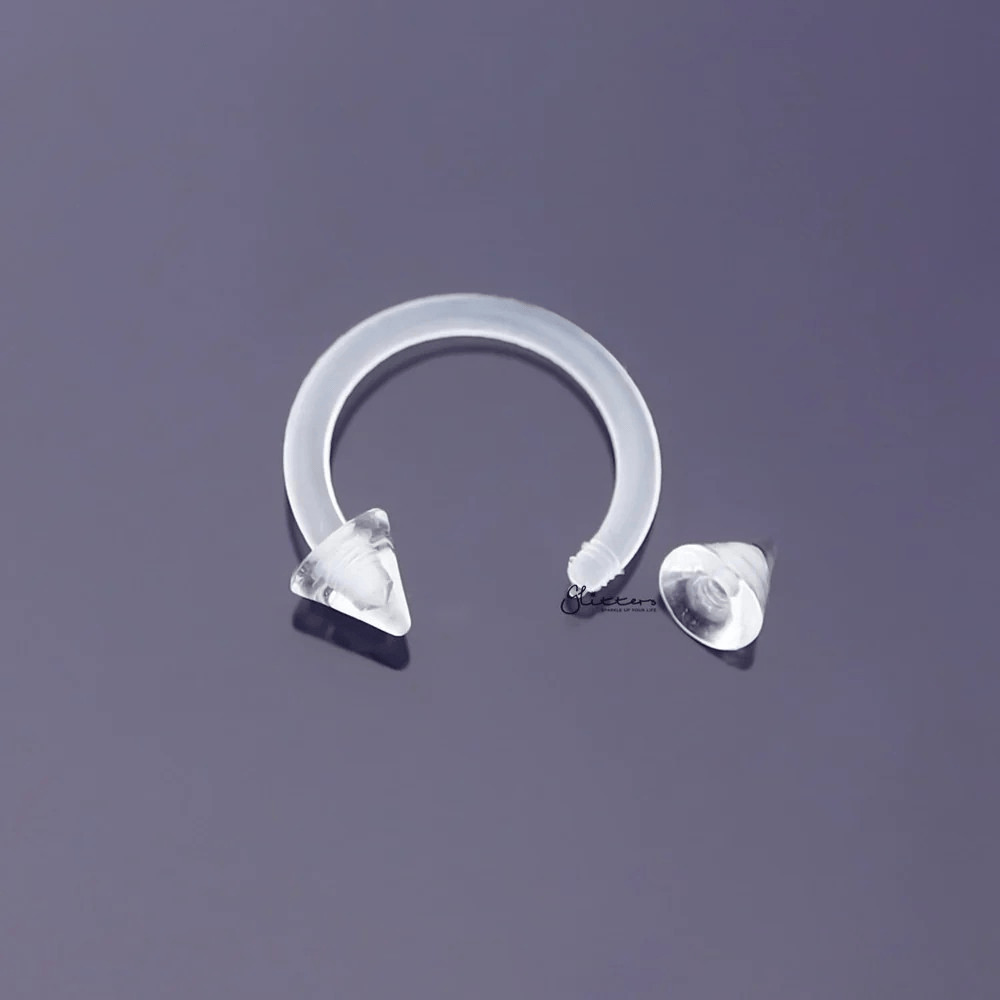 Clear Horseshoe Retainer Spikes