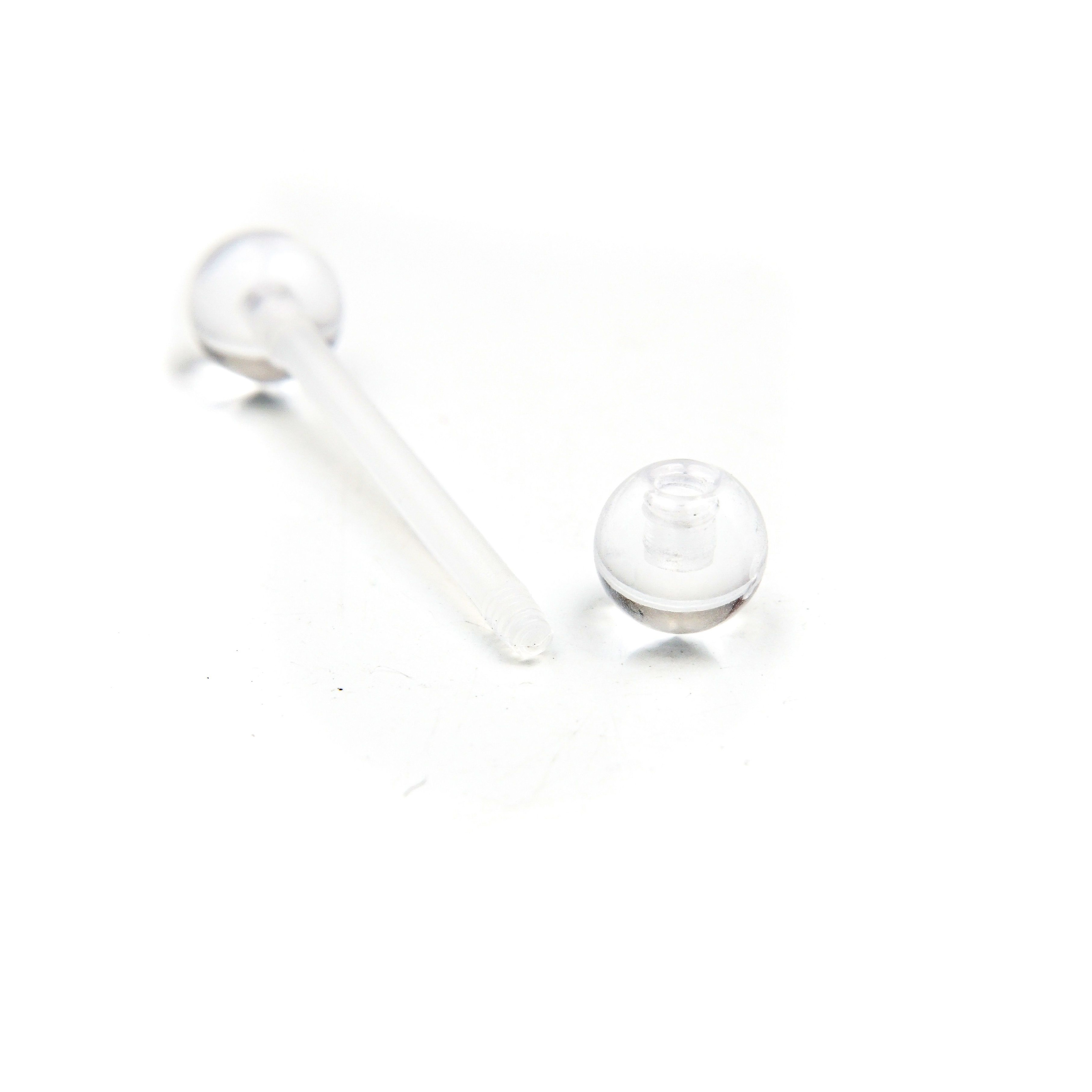 Clear Piercing Retainers - Tongue