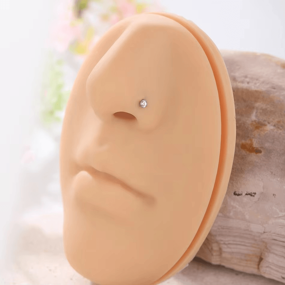 Crystal Gem Screw - Nostril Titanium