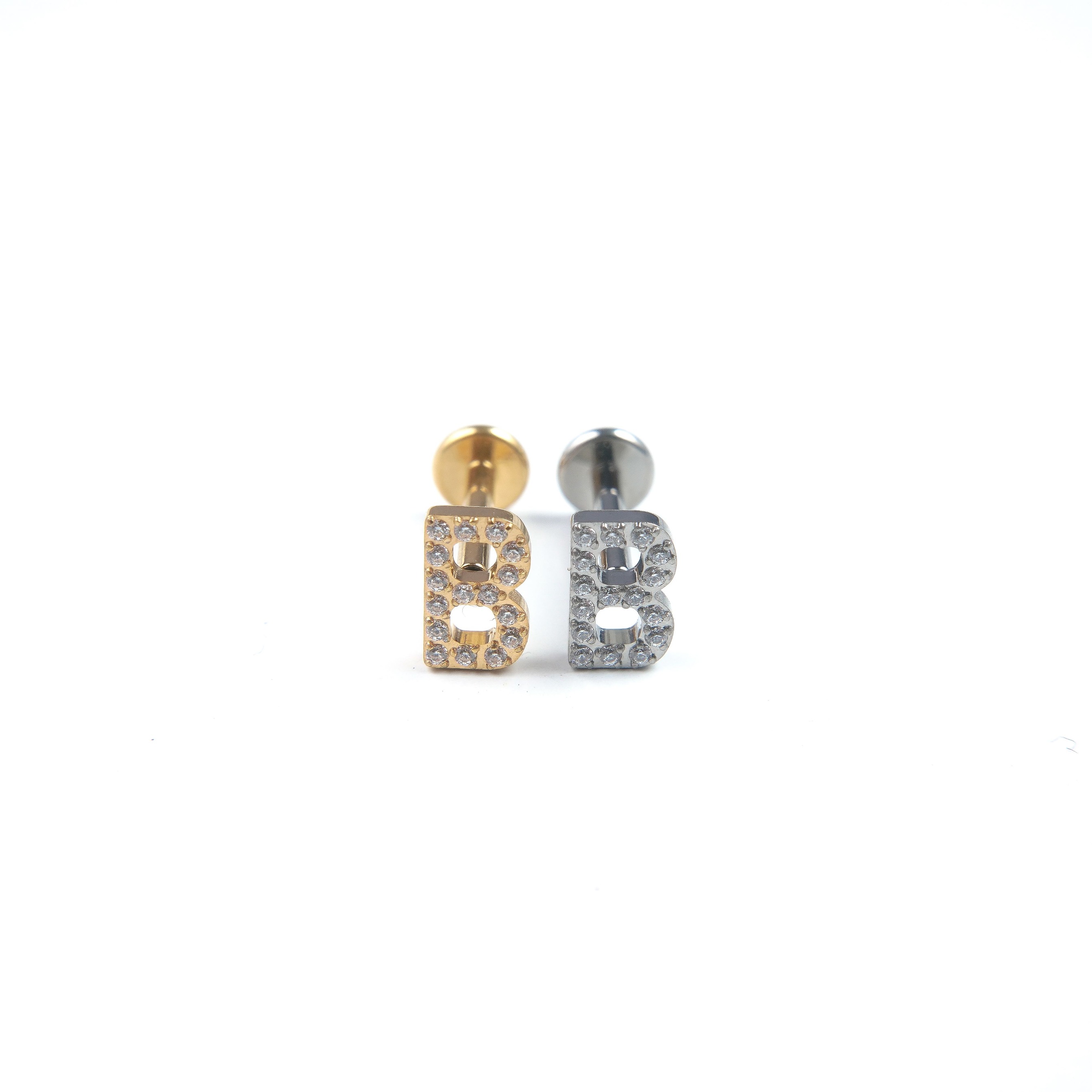B Letter Shape - Titanium