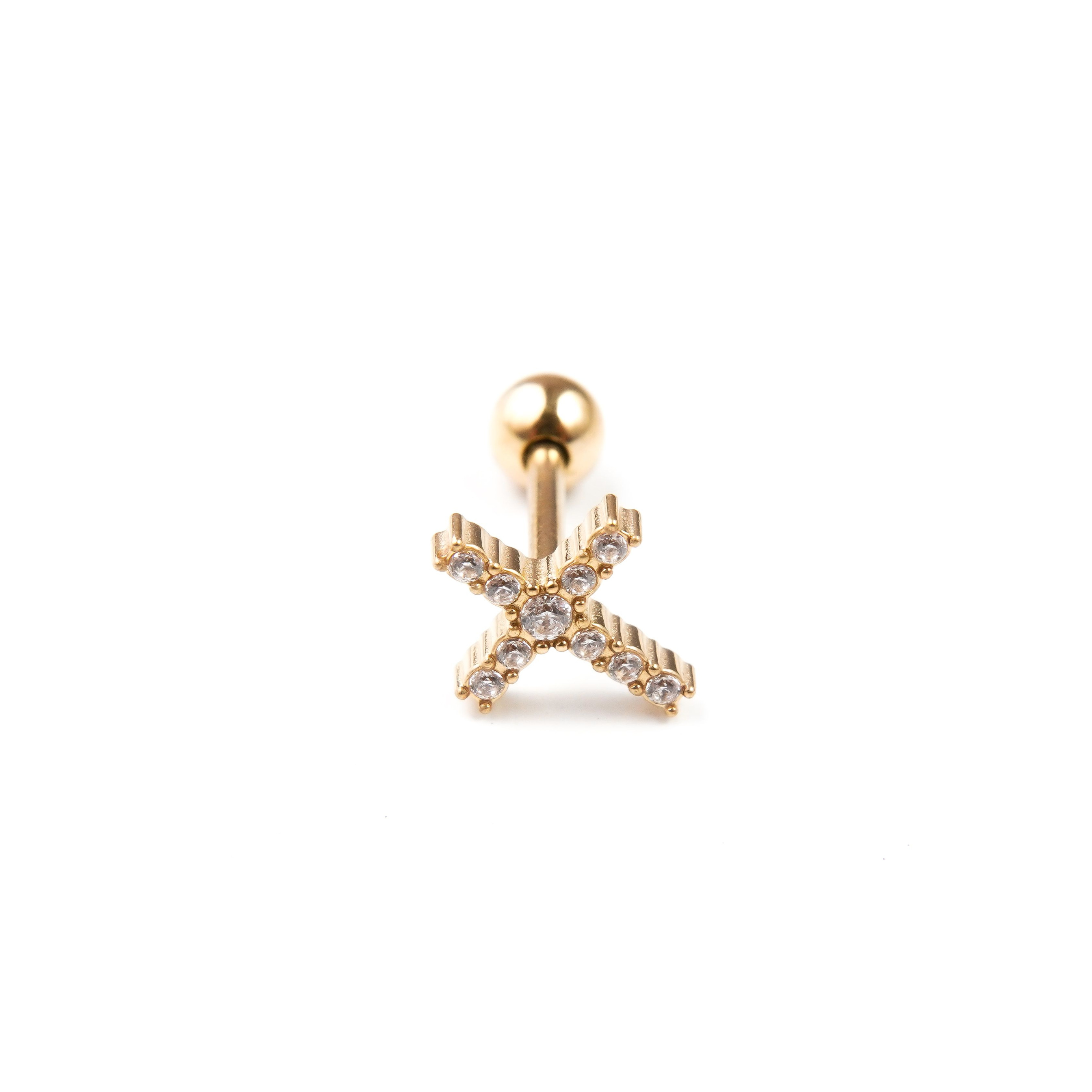 Cross Stud Stainless Steel Jewelry