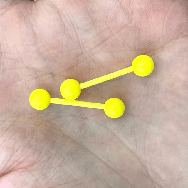 Candy Color Soft Acrylic - Barbell Tongue & Nipple Piercing