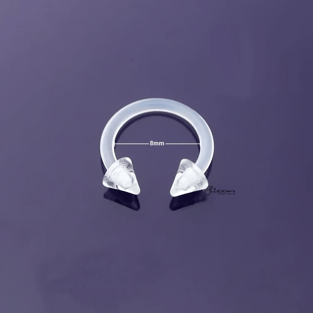 Clear Horseshoe Retainer Spikes